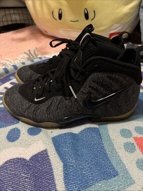 Nike Kids Black Heather High-Top Sneakers with Gum Sole